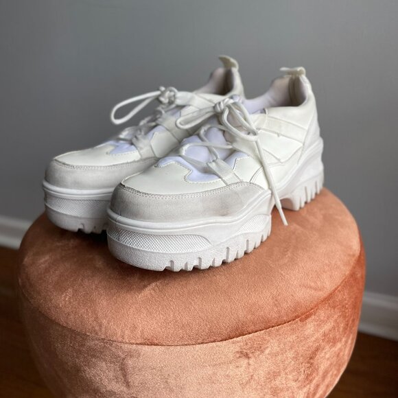 ASOS • White Chunky Platform Sneakers Size 38 / US 5 - Picture 5 of 10